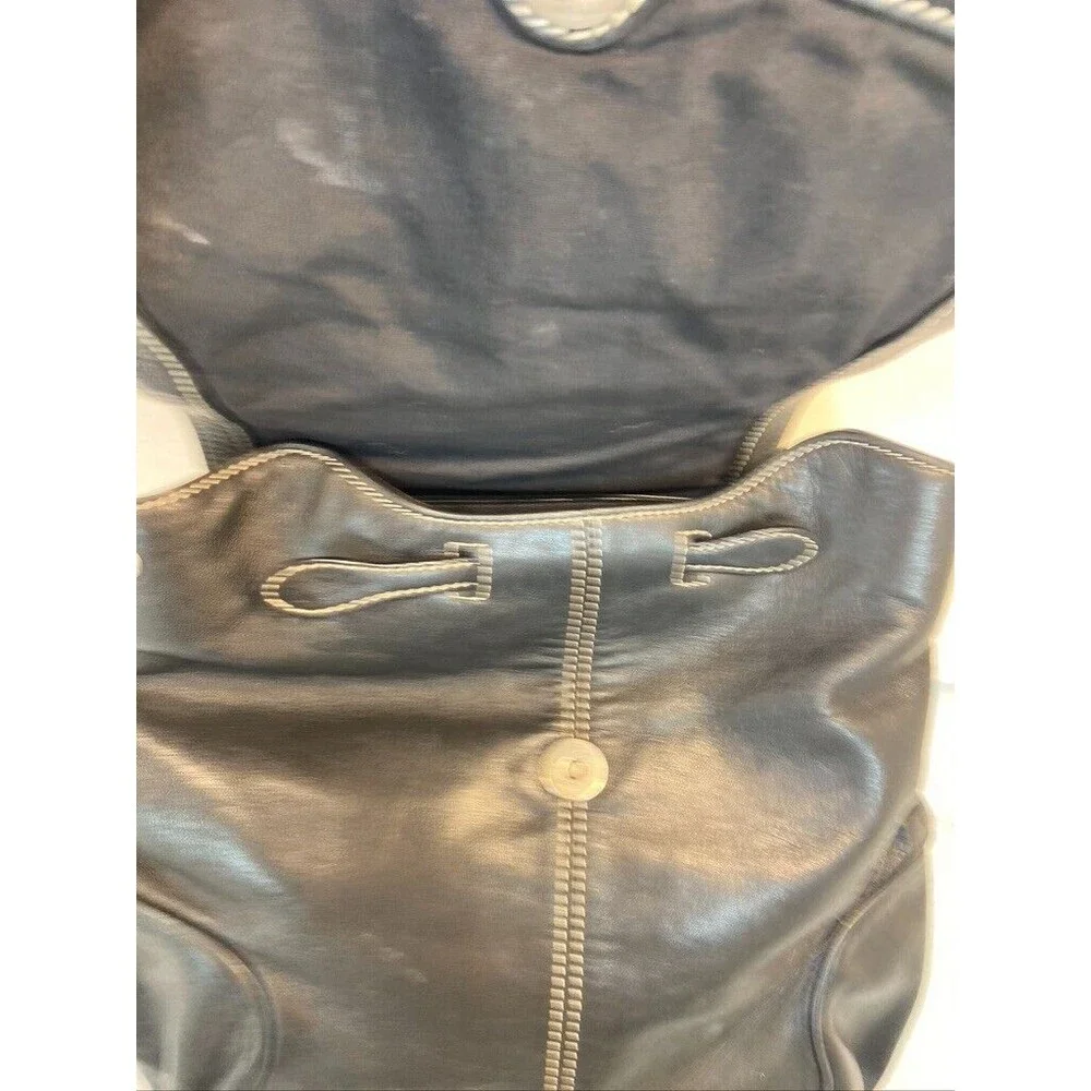 TIGNANELLO BLACK LEATHER WOMENS BACKPACK PURSE 11 X 11